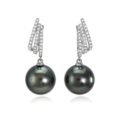 Kolczyki złote z perłami Tahiti (wzór 3HRD)