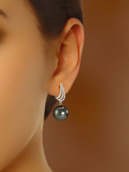 Kolczyki złote z perłami Tahiti ET-120B-RWG18D-3HRD 3