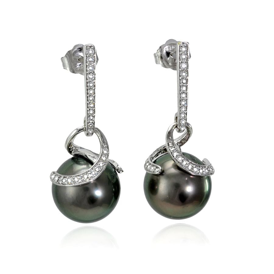 Kolczyki złote z perłami Tahiti ET-110B-SHWG18D-STSP