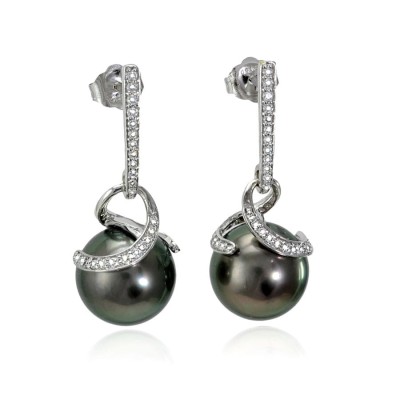 Kolczyki złote z perłami Tahiti (wzór STSP)