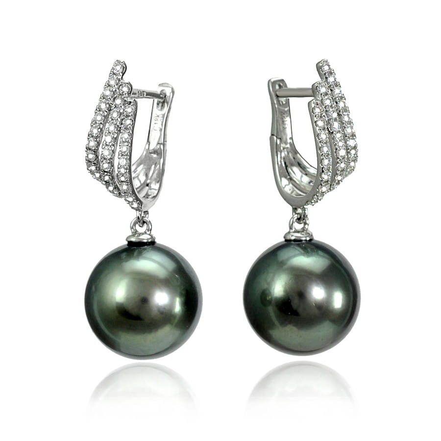 Kolczyki złote z perłami Tahiti ET-120B-RWG18D-3HRD 2