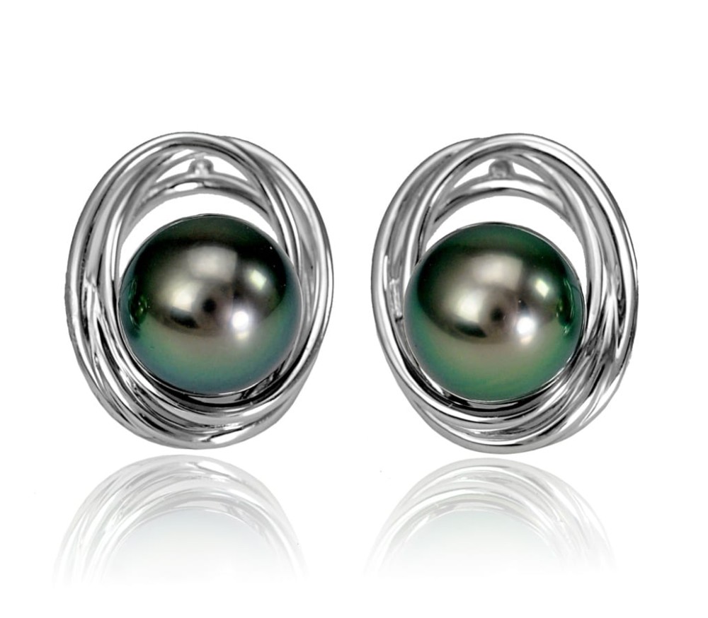 Kolczyki złote z perłami Tahiti ET-90B-SWG18-ELPS