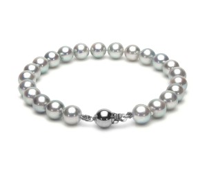 Bransoleta ze srebrnymi perłami Akoya 7-7,5 mm (wzór CSBR-WG)