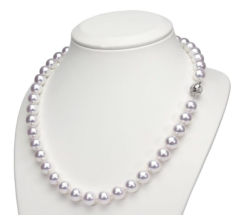 Naszyjnik z perłami Akoya 9,5-10 mm NA17-100W-BCDWG14-CSNP