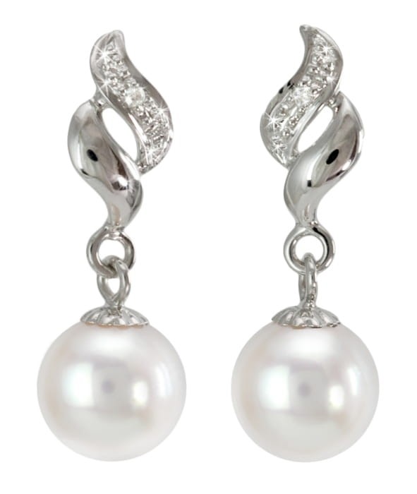 Kolczyki złote z perłami Akoya EA-75W-SHWG14D-FLA