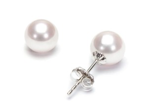 Kolczyki złote z perłami Akoya 7-7,5 mm (wzór CSES)