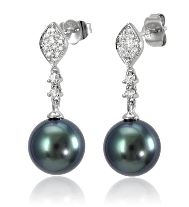 Kolczyki złote z perłami Tahiti ET-100B-SHWG18D-DRCH