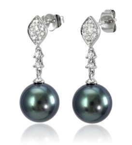 Kolczyki złote z perłami Tahiti (wzór DRCH)