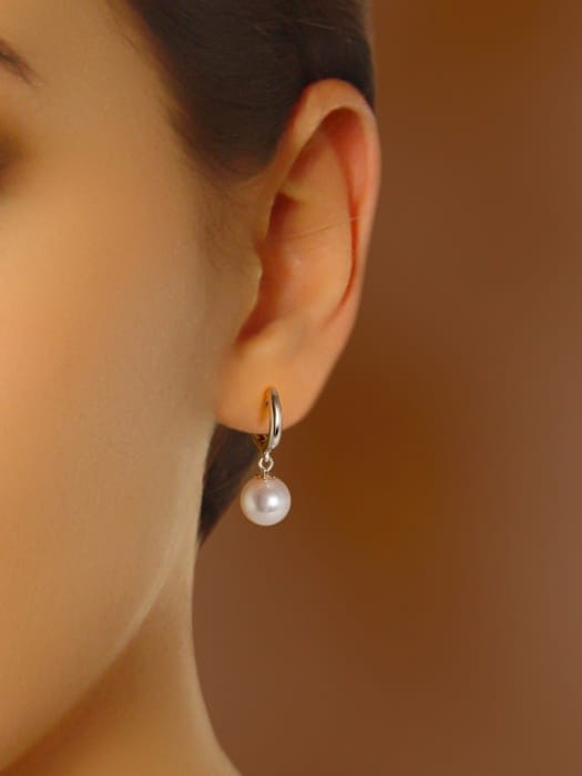 Kolczyki złote z perłami Akoya EA-80W-RWG14-HRS 2