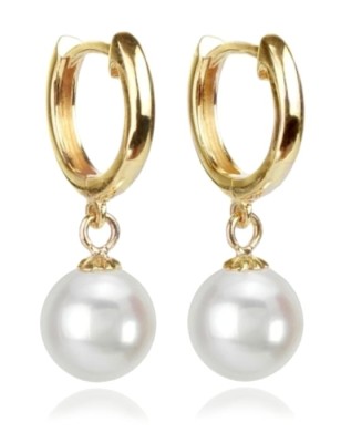 Złote kolczyki z perłami Akoya (wzór HRS)