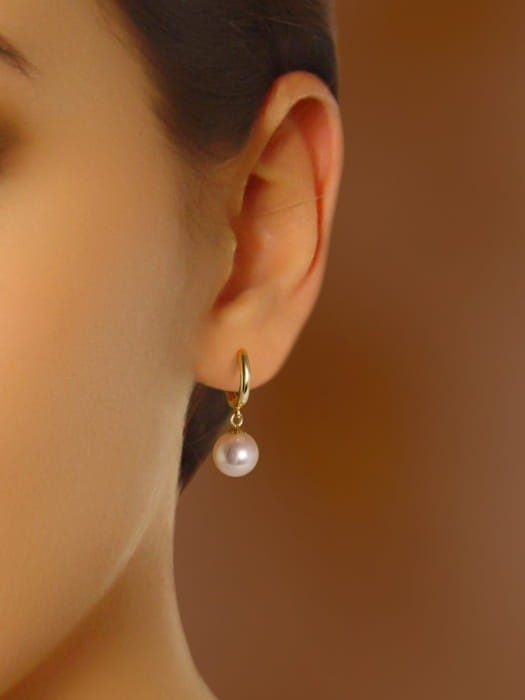 Złote kolczyki z perłami Akoya EA-80W-RYG14-HRS 2