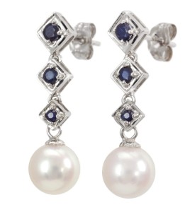 Kolczyki złote z perłami Akoya (wzór RMB)