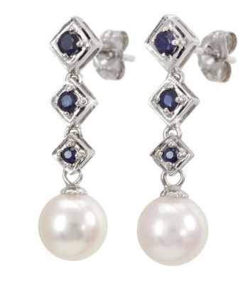 Kolczyki złote z perłami Akoya (wzór RMB)