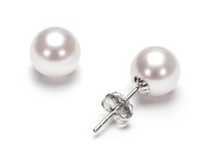 Kolczyki złote z perłami Akoya 7,5-8 mm (wzór CSES)