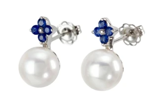 Kolczyki złote z perłami Akoya (wzór CRS)