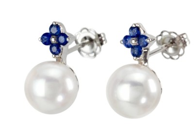 Kolczyki złote z perłami Akoya (wzór CRS)