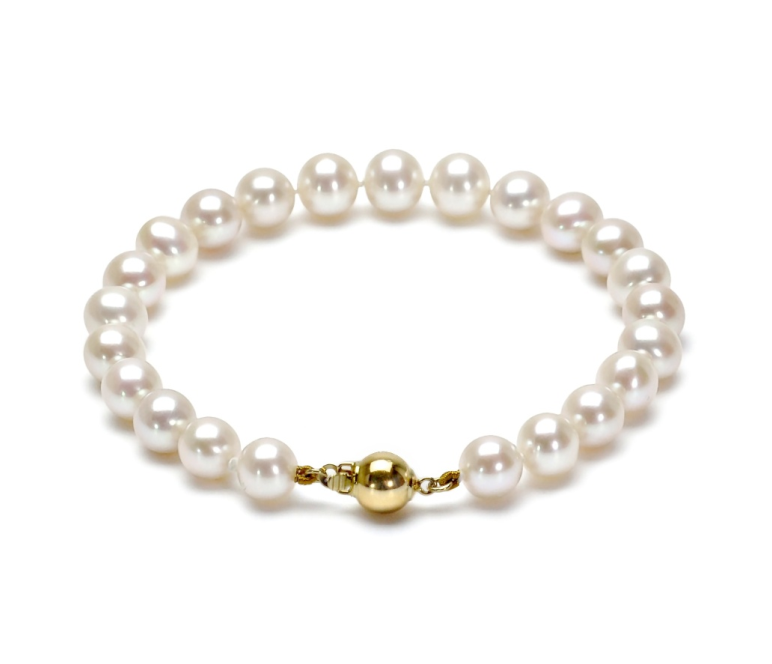 Bransoleta z perłami 7-7,5 mm BF1-75W-BCYG14-CSBR