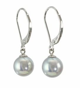 Kolczyki złote ze srebrnymi perłami Akoya 8-8,5 mm (wzór CSEV)