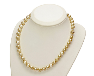 Naszyjnik ze złotych pereł South Sea 8-10,5 mm