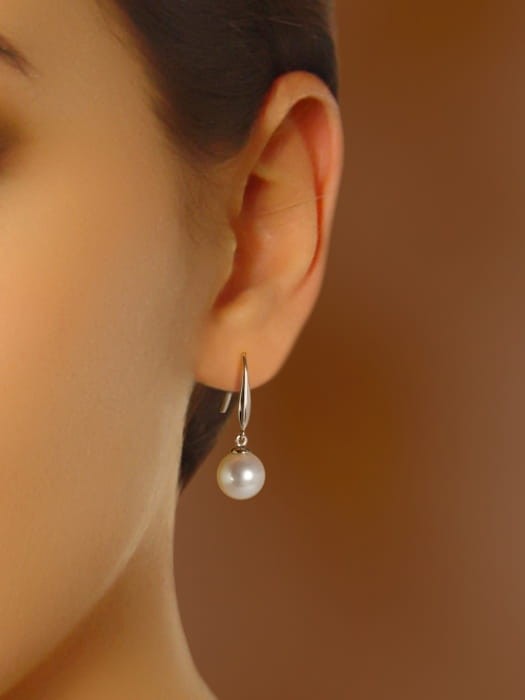 Kolczyki złote z perłami Akoya EA-85W-BWG14-CSEB 2