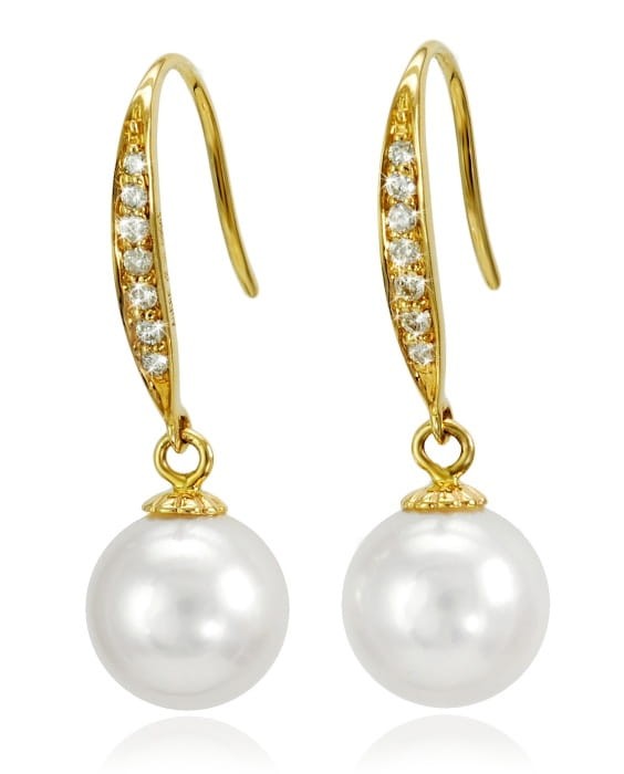 Złote kolczyki z perłami Akoya EA-85W-BYG14D-CBD