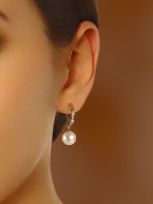 Kolczyki złote z perłami Akoya EA-85W-RWG14D-DRIM 2