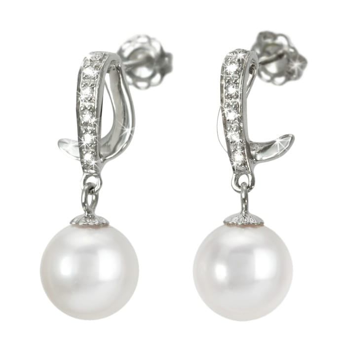 Kolczyki złote z perłami Akoya EA-85W-SHWG14D-4FR