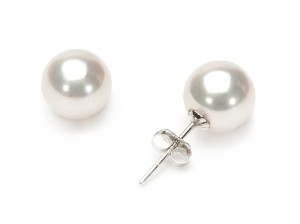 Kolczyki złote z perłami Akoya 8-8,5 mm (wzór CSES)