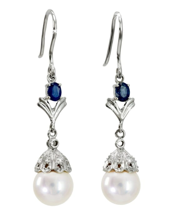 Kolczyki złote z pełami Akoya EA-85W-BWG14S-LHAT