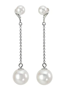 Wiszące kolczyki złote z perłami Akoya (wzór CH2P)