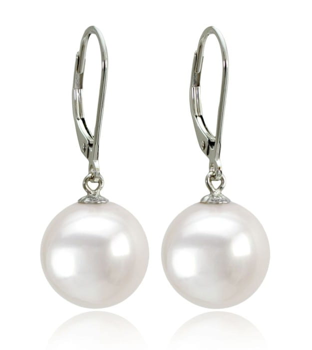 Kolczyki złote z perłami 11-12 mm EF-120W-LVWG14-CSEV