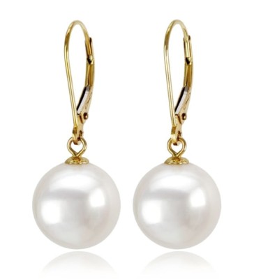 Złote kolczyki z perłami 11-12 mm (wzór CSEV)