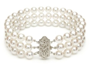 Bransoleta 3-rzędowa z perłami Akoya 6-6,5 mm (wzór ACHX-WG)