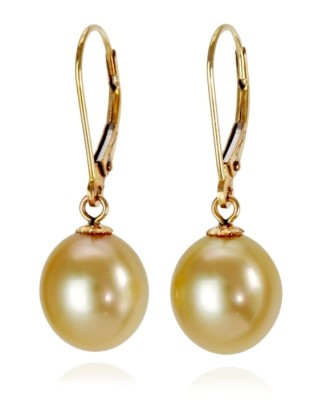 Kolczyki ze złotymi perłami South Sea 9-10 mm (wzór CSEV)