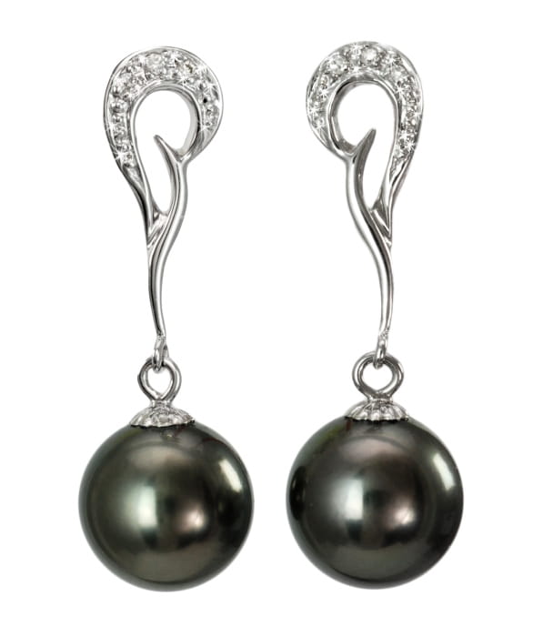 Kolczyki złote z perłami Tahiti ET-100B-SHWG14D-QMK