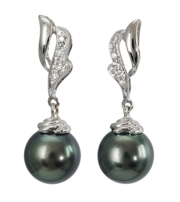 Kolczyki złote z perłami Tahiti ET-100B-SHWG14D-RFLM