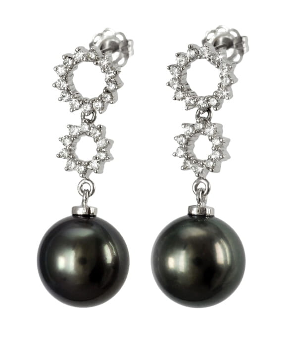 Kolczyki złote z perłami Tahiti ET-100B-SHWG14D-SUN