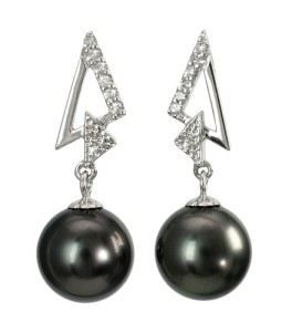 Kolczyki złote z perłami Tahiti (wzór TRN)