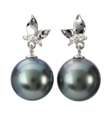 Kolczyki złote z perłami Tahiti (wzór PTL)