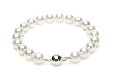 Bransoleta z perłami Akoya 8-8,5 mm BA1-85W-BCWG14-CSBR