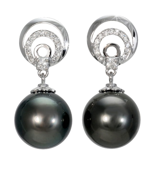 Kolczyki złote z perłami Tahiti ET-110B-SHWG14D-3PEA