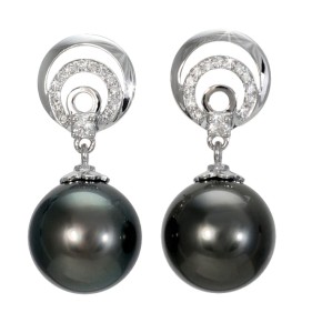 Kolczyki złote z perłami Tahiti (wzór 3PEA)