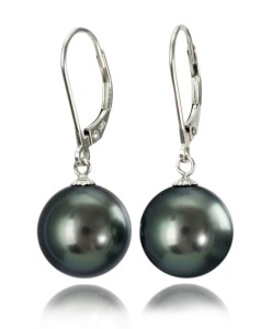 Kolczyki złote z perłami Tahiti 11-12 mm (wzór CSEV)