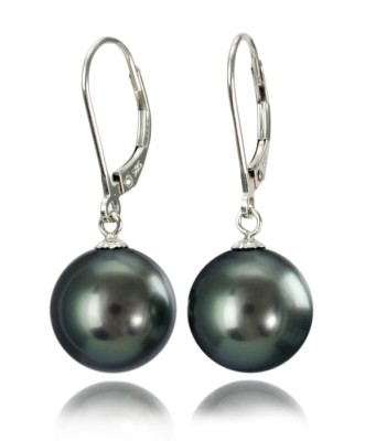 Kolczyki złote z perłami Tahiti 11-12 mm (wzór CSEV)