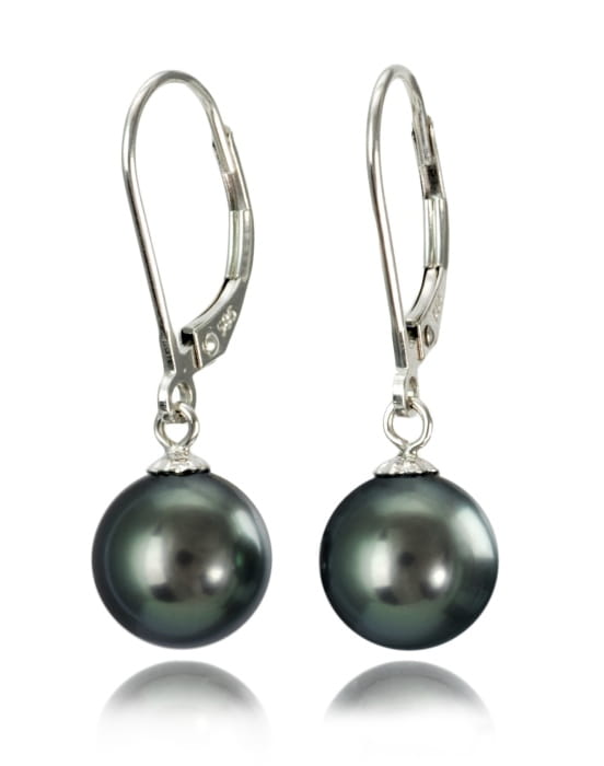 Kolczyki złote z perłami Tahiti 8-9 mm ET-90B-LVWG14-CSEV