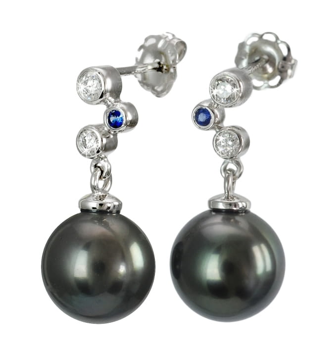 Kolczyki złote z perłami Tahiti ET-90B-SHWG14DS-PTS