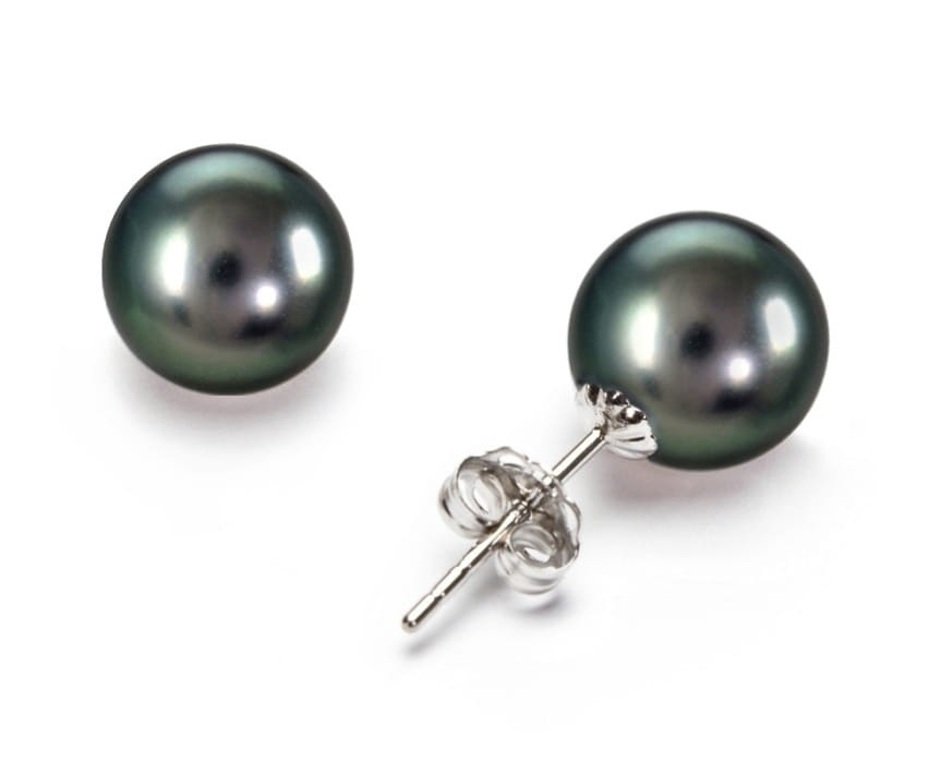 Kolczyki złote z perłami Tahiti 8-9 mm ET-90B-SWG14-CSES
