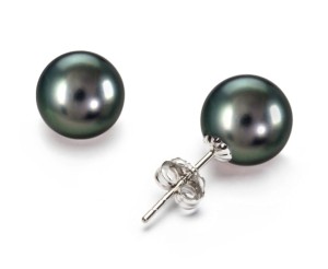Kolczyki złote z perłami Tahiti 8-9 mm (wzór CSES)