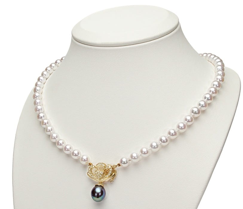 Kolia z pereł Akoya 6,5-7 mm KA1-70W-BPYG14D-DHP 2