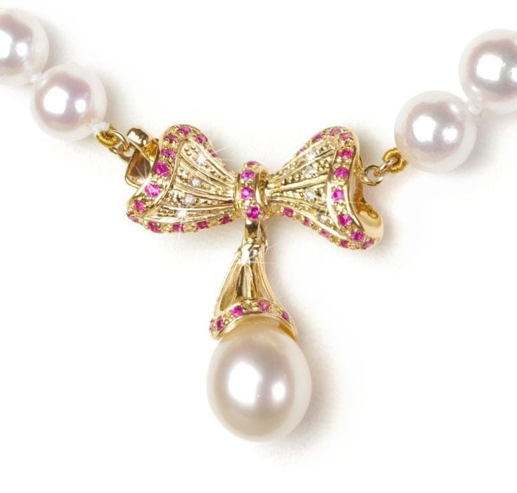 Kolia z pereł Akoya 7-7,5 mm KA1-75W-WPYG14DR-BWDP1